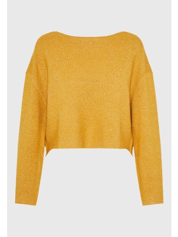 πλεκτό με λαιμόκοψη και μεταλική ίνα