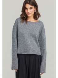 πλεκτό με λαιμόκοψη και μεταλική ίνα