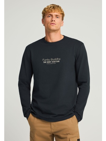 μακρυμάνικη μπλούζα με branded τύπωμα