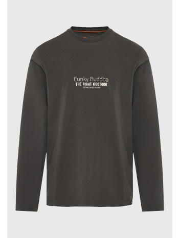 μακρυμάνικη μπλούζα με branded τύπωμα