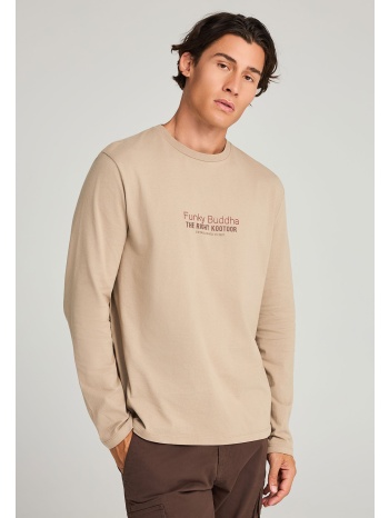 μακρυμάνικη μπλούζα με branded τύπωμα