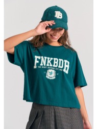 βαμβακερό t-shirt με varsity λογότυπο