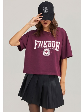 βαμβακερό t-shirt με varsity λογότυπο