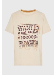t-shirt με τύπωμα `wanted and wild`