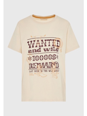 t-shirt με τύπωμα `wanted and wild`