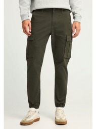 ανδρικό regular fit cargo παντελόνι με cuffed τελείωμα