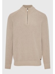 ανδρικό half-zip πλεκτό πουλόβερ