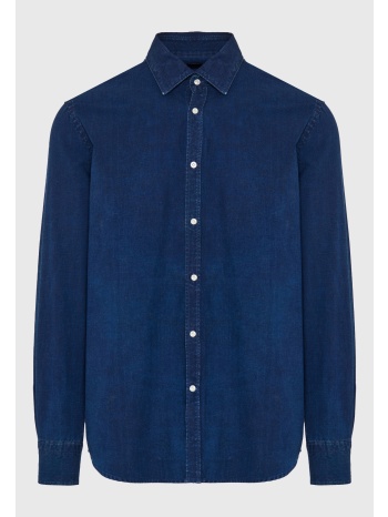 ανδρικό βαμβακερό μονόχρωμο πουκάμισο