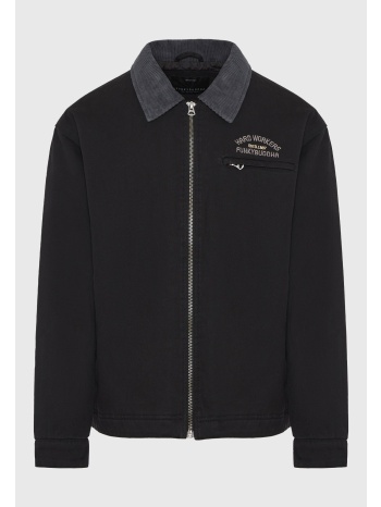 comfort fit ανδρικό μπουφάν με γιακά