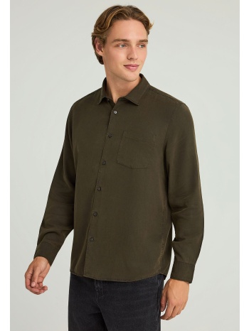 ανδρικό regular fit πουκάμισο με τσέπη στο στήθος