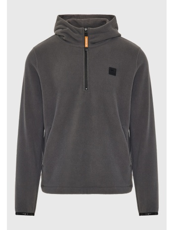 fleece φούτερ με κουκούλα