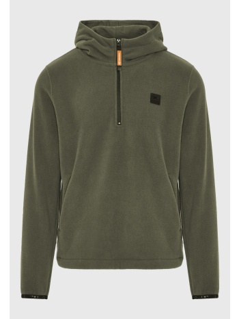 fleece φούτερ με κουκούλα