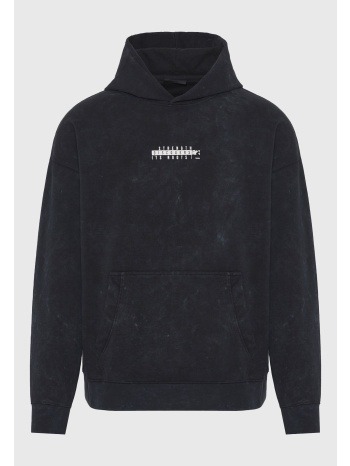 ανδρικό φούτερ με κουκούλα και τύπωμα στην πλάτη