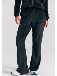 flare fit παντελόνι φόρμας σε βελουτέ ύφασμα