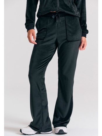 flare fit παντελόνι φόρμας σε βελουτέ ύφασμα