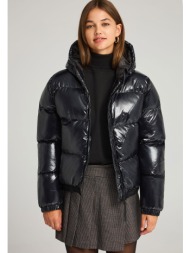 καπιτονέ puffer μπουφάν με κουκούλα