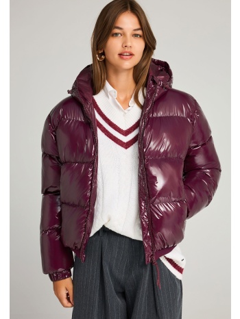 καπιτονέ puffer μπουφάν με κουκούλα