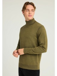 ανδρική πλεκτή μπλούζα με ψηλή λαιμόκοψη