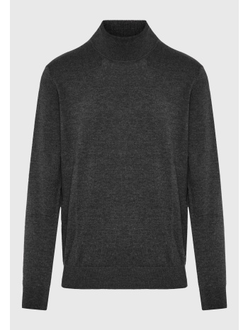 ανδρική πλεκτή μπλούζα με ψηλή λαιμόκοψη