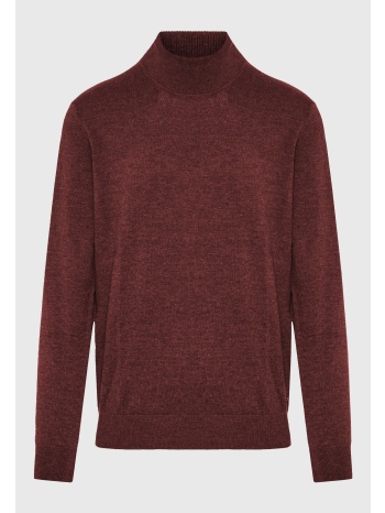 ανδρική πλεκτή μπλούζα με ψηλή λαιμόκοψη