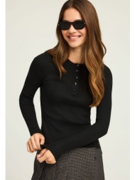 rib πλεκτό με henley ...