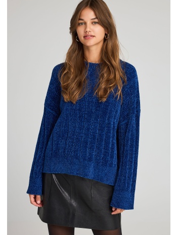 γυναικεία πλεκτή μπλούζα με τελείωμα rib