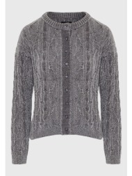 cable-knit chenille ζακέτα