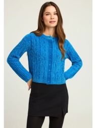 cable-knit chenille ζακέτα