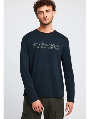 μακρυμάνικη μπλούζα με τύπωμα στο στήθος garage 55