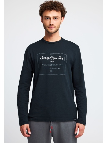 μακρυμάνικη μπλούζα με τύπωμα στο στήθος garage 55