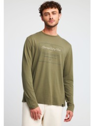 μακρυμάνικη μπλούζα με τύπωμα στο στήθος garage 55