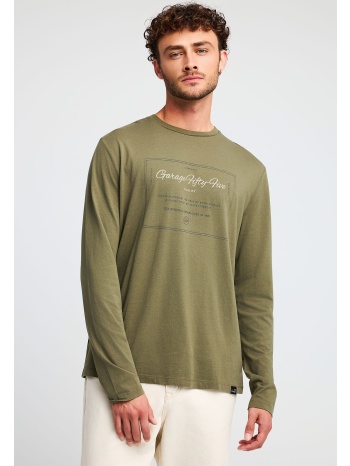 μακρυμάνικη μπλούζα με τύπωμα στο στήθος garage 55