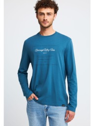 μακρυμάνικη μπλούζα με τύπωμα στο στήθος garage 55