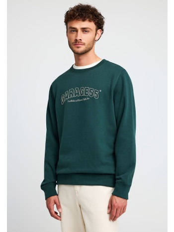 φούτερ λαιμόκοψη με τύπωμα garage 55