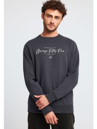 φούτερ λαιμόκοψη με τύπωμα garage 55