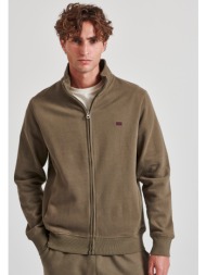 ανδρική ζακέτα φούτερ με ψηλή λαιμόκοψη
