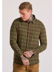 flannel καρό πουκάμισο με τσέπη στο στήθος