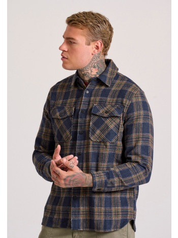overshirt flannel καρό πουκάμισο με τσέπες
