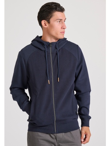 ανδρική ζακέτα φούτερ με wafle weaving