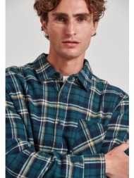 flannel καρό πουκάμισο με τσέπη στο στήθος