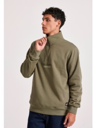 relaxed fit half-zip φούτερ με branded τύπωμα