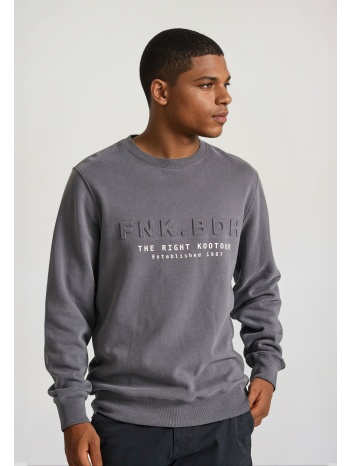 φούτερ με embossed τύπωμα στο στήθος