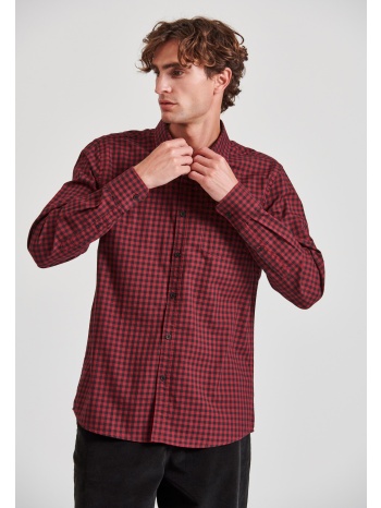 ανδρικό καρό πουκάμισο με τσέπη