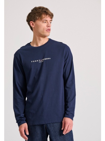 μακρυμάνικη μπλούζα με τύπωμα στο στήθος