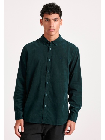 κοτλέ πουκάμισο με κεντημένο logo