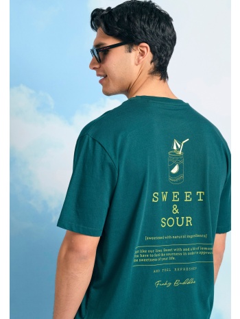 relaxed t-shirt με text artwork τύπωμα στην πλάτη