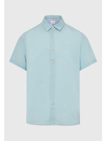 ανδρικό λινό πουκάμισο με κοντό μανίκι - the essentials