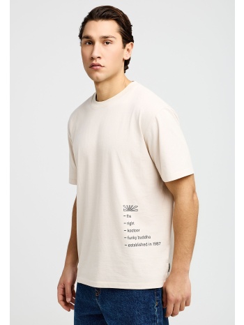 ανδρικό relaxed βαμβακερό t-shirt με τύπωμα στην πλάτη