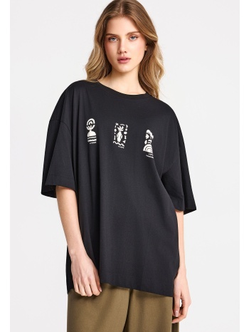 γυναικείο relaxed t-shirt με τύπωμα στην πλάτη