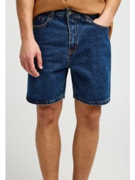 ανδρική baggy βερμούδα τζην με washed effects